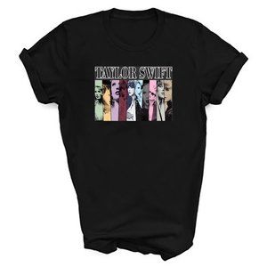 Taylor Swifty Collage - Unisex Black T-Shirts